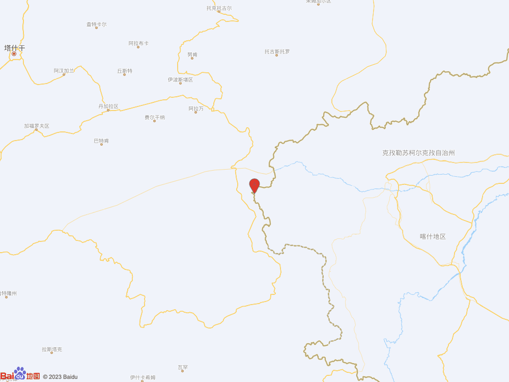 塔吉克斯坦（北纬39.42度，东经73.58度）发生4.3级地震